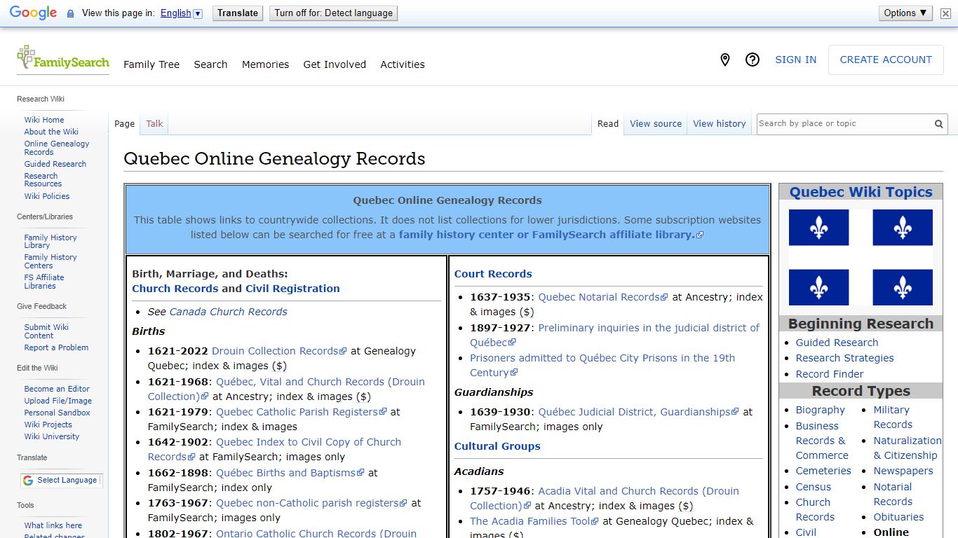 Quebec Online Genealogy Records • FamilySearch